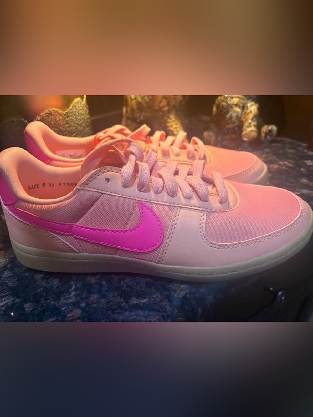 Nike Field General 82 Apricot Agate & Hyper Pink Sneakers - Women's 9.5